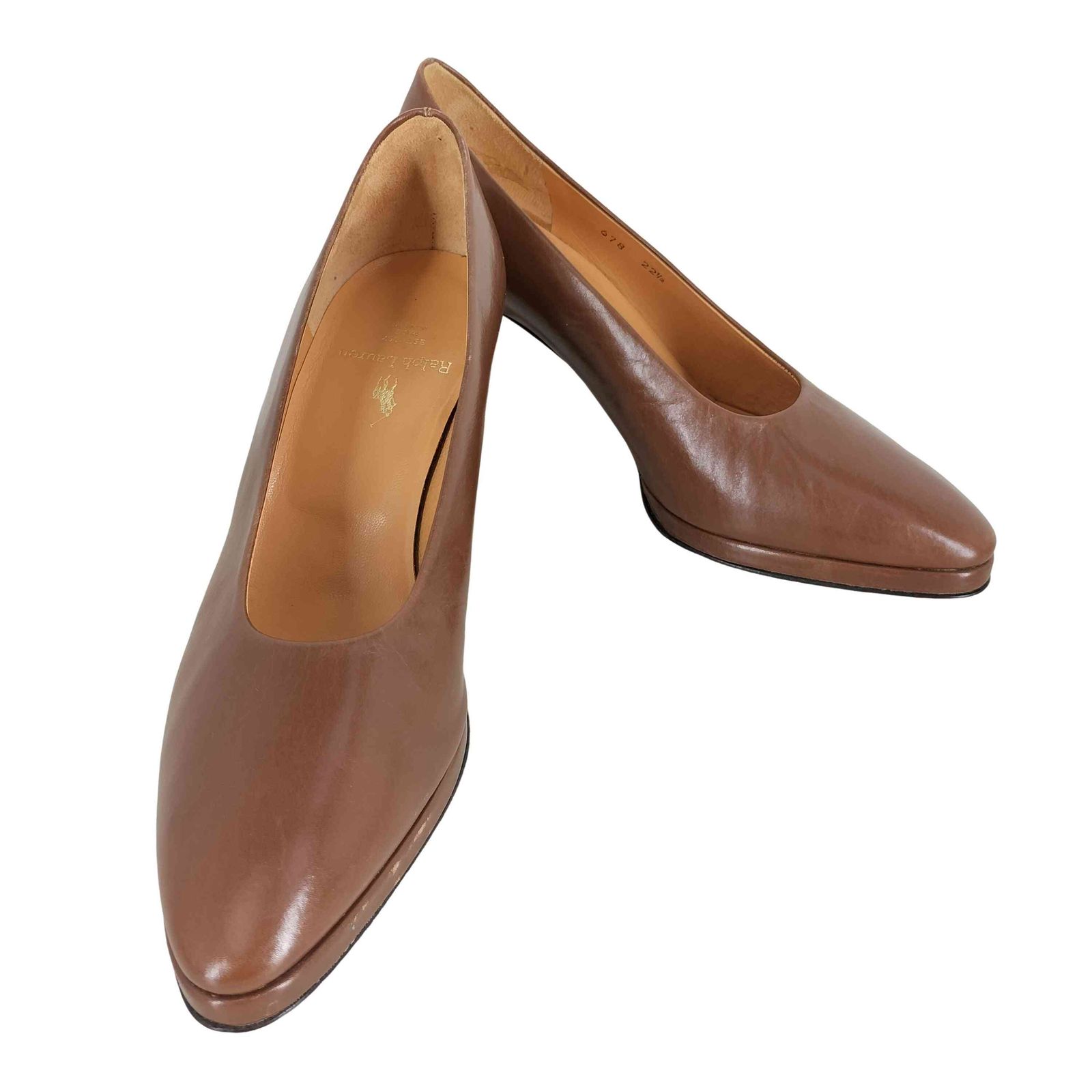 ラルフローレン RALPH LAUREN レザーヒールパンプス レディース