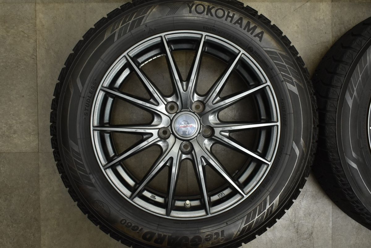 バリ溝 WEDS VELVA 17in 7J 40 PCD114.3 ヨコハマ アイスガード iG60 215 60R17 C-HR エスティマ カローラクロス クロストレック TRITUETUBI_COM