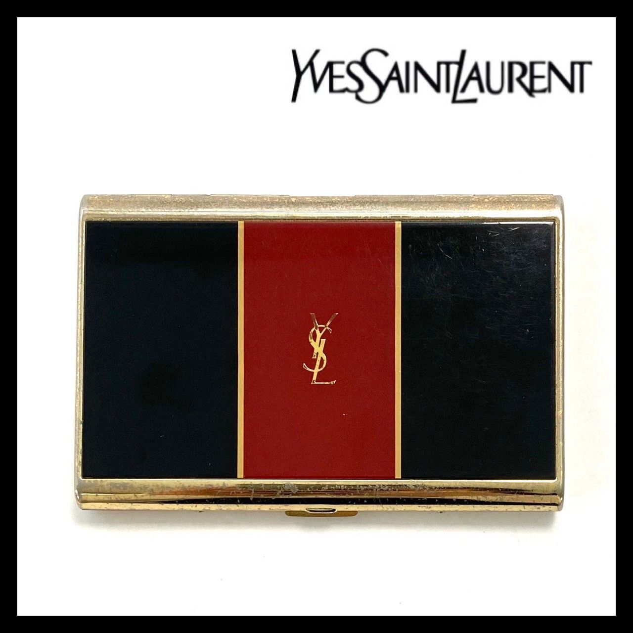 YVES SAINT LAURENT VINTAGE よせ シガレットケース ブラック