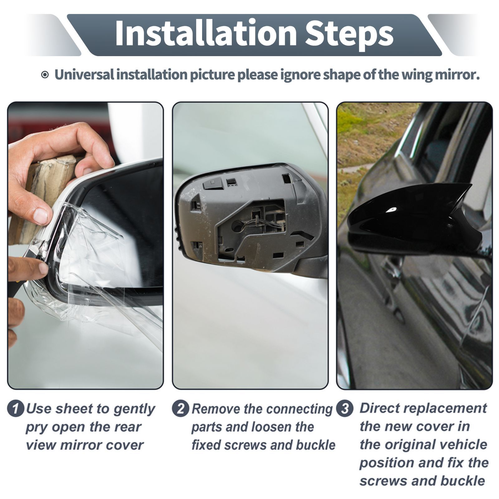 X AUTOHAUX 車用バックミラー 右助手席サイドミラー 交換用アッパーガラス プレート付 フォード トランジット 150 250 350 2015年以降用 X AUTOHAUX 車の助手席側バックミラーガラス 右上ヒートミラーガラス