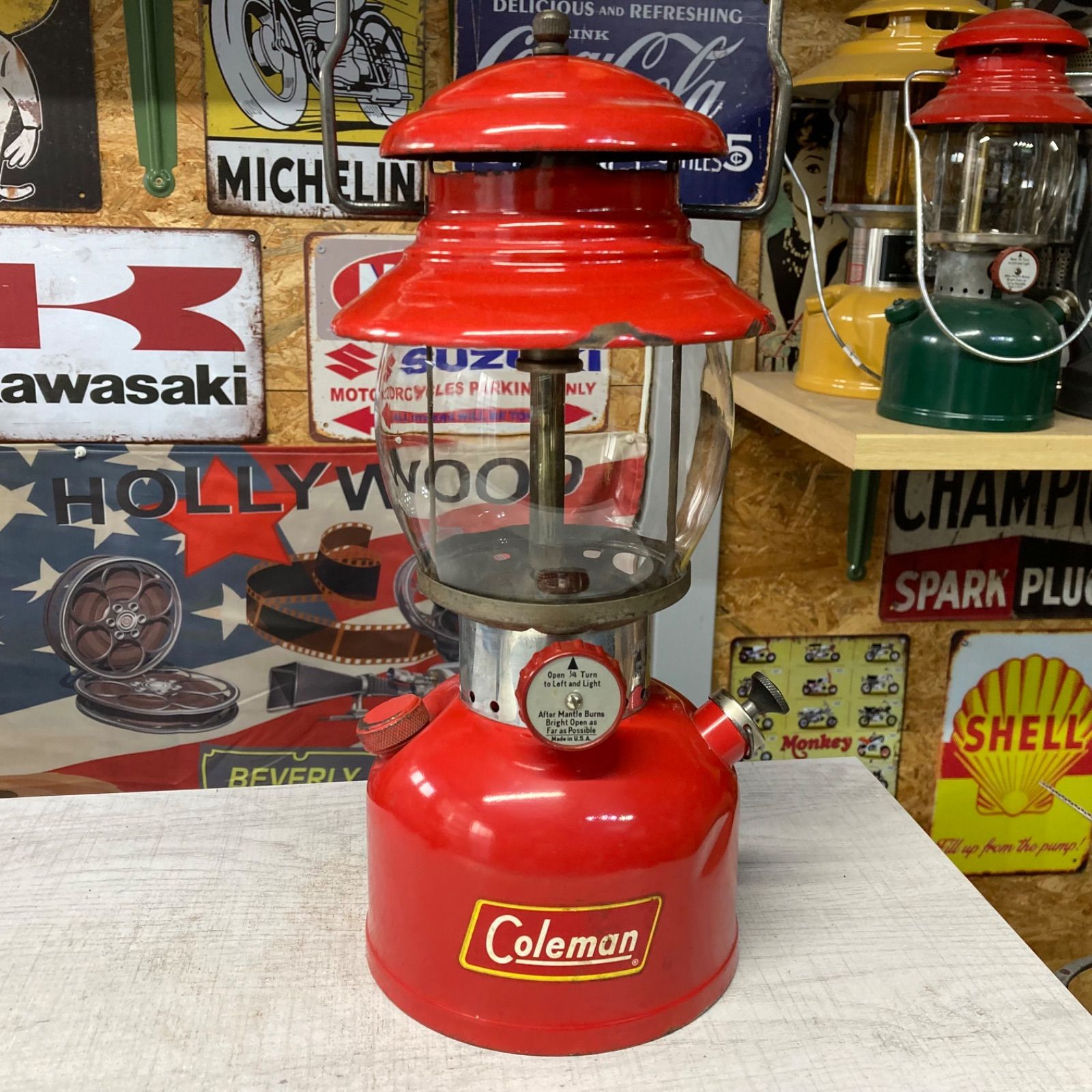 美品！1957年9月製造 コールマン200A イエローボーダー - ライト/ランタン