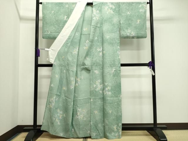 平和屋着物＊夏物 小紋 絽 舞蝶文 正絹 逸品 CAAV9157gh 平和屋着物