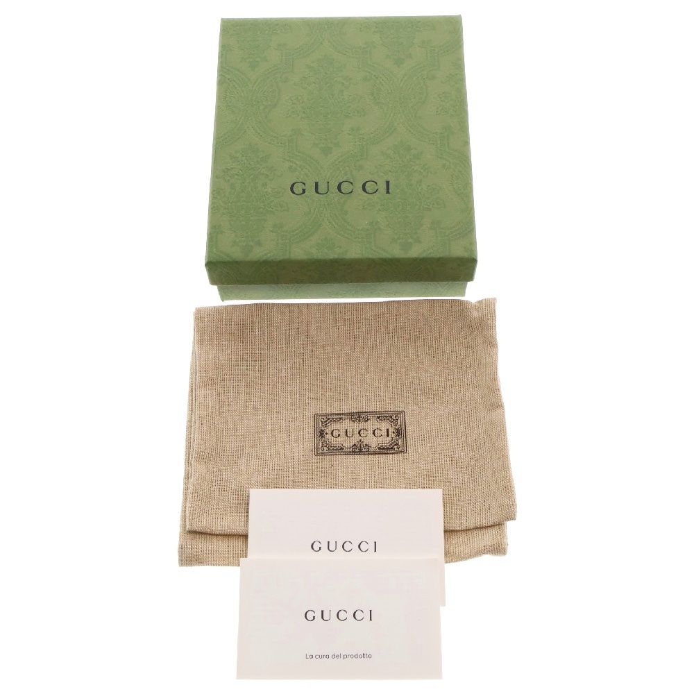 GUCCI (グッチ) SCRIPT スクリプト ミニレザーウォレット 二つ折り財布 グレー 772639