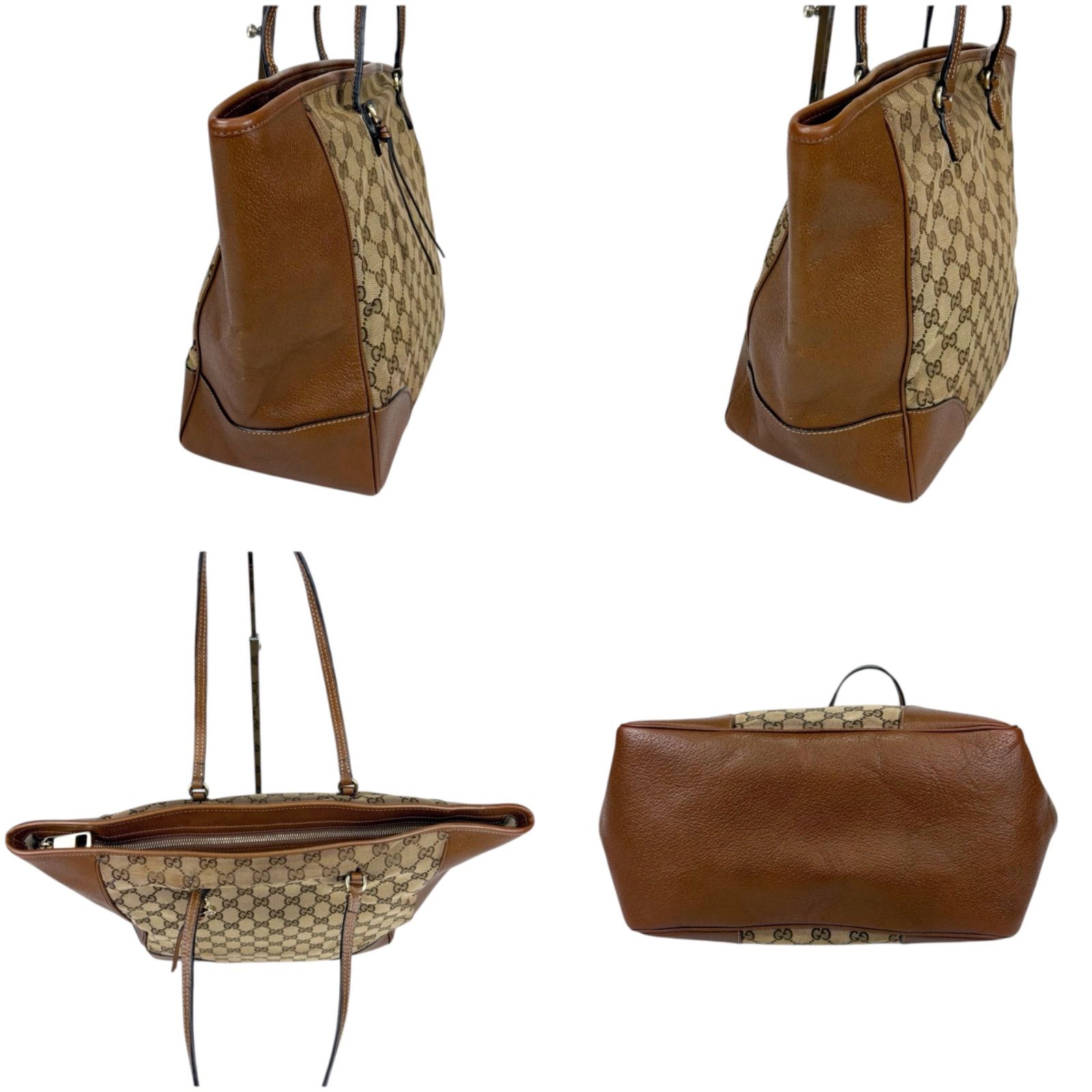 グッチ GUCCI トートバッグ ブラウン GGキャンバス インター