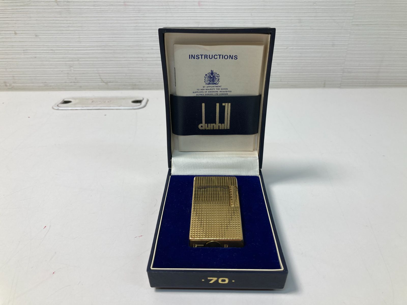 Dunhill ダンヒル ローラー式 ガスライター スクエア ゴールド イングランド製 現状品