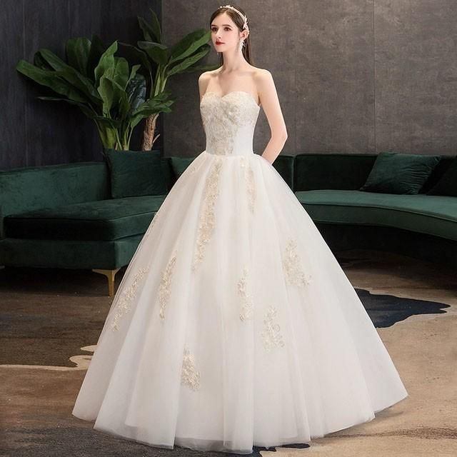 結婚式ドレス ベアトップ