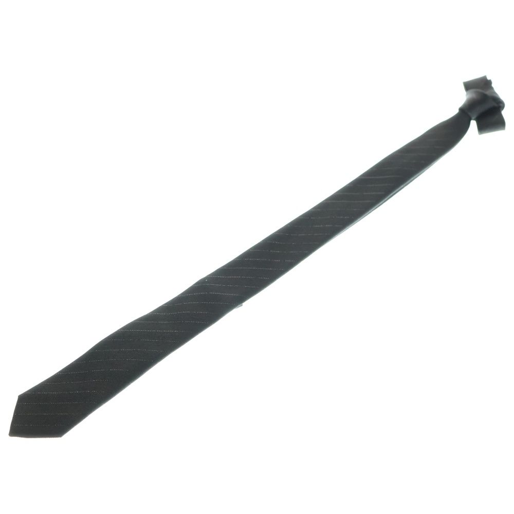 CELINE セリーヌ ストライプ ラメ シルク ネクタイ ブラック