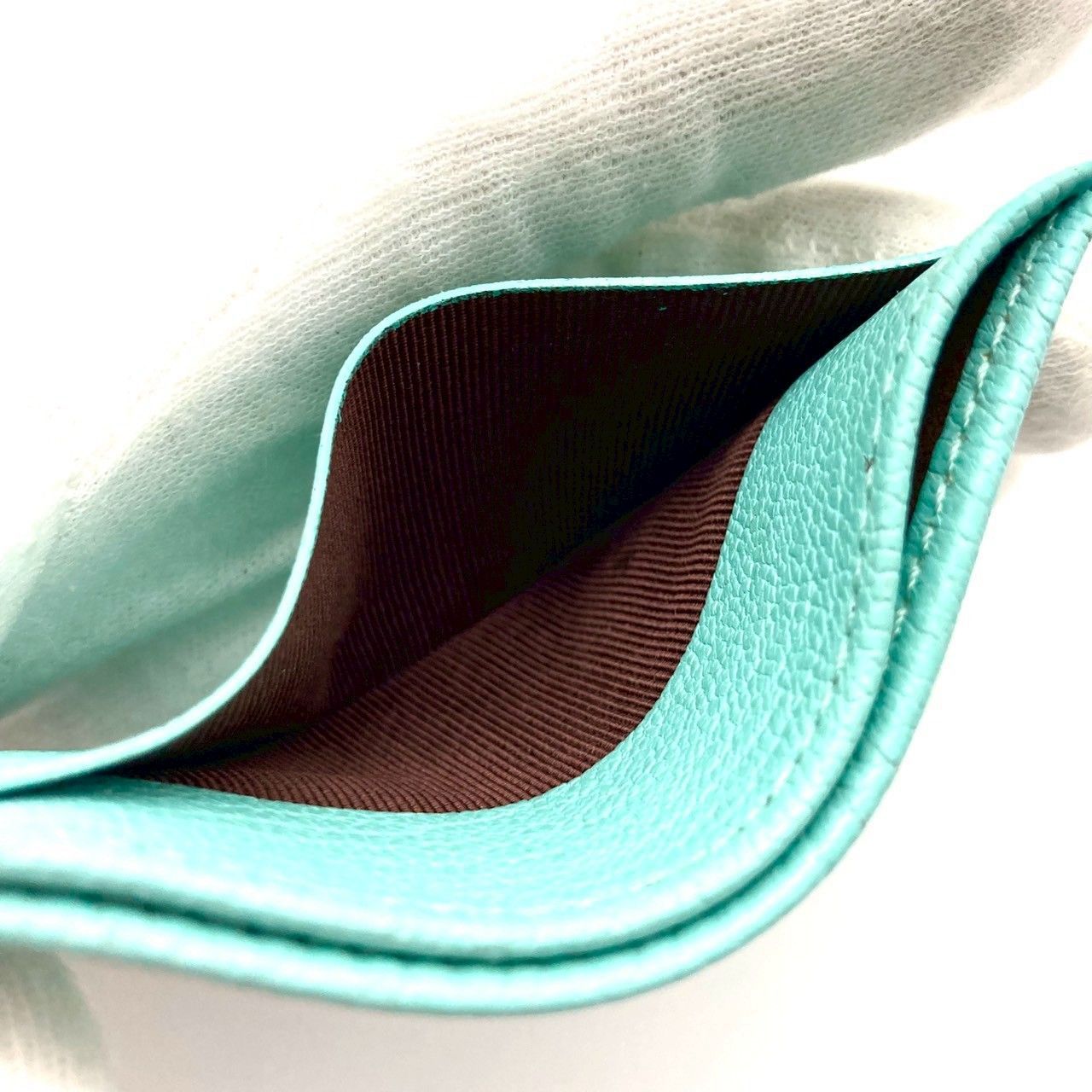 ティファニー 名刺入れ 定期入れ レザー ライトブルー 未使用 70909 ティファニー 名刺入れ 定期入れ レザー ライトブルー 未使用