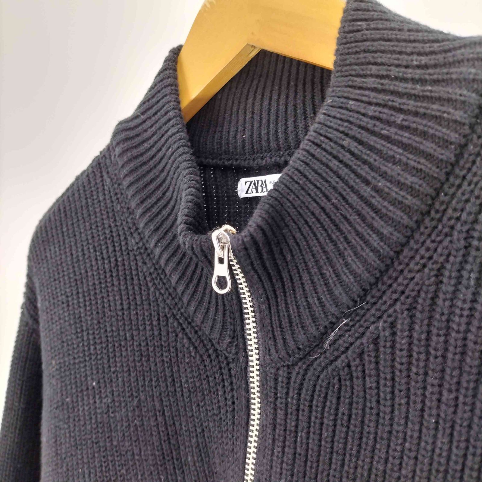 美品 XLサイズ ZARA ドライバーズニット ダブルジップ 大きいサイズ ザラ ZARA ダブルジップ コットン ドライバーズ ニット メンズ