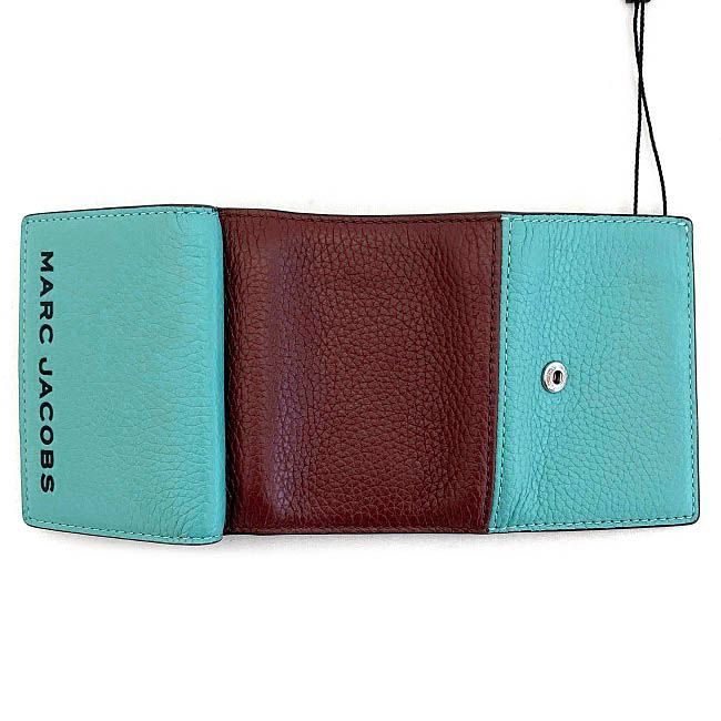 美品 マークジェイコブス 三つ折り財布 ザ ボールド ブラウン ミニ コンパクト マーク ジェイコブス MARC JACOBS マークジェイコブス 三つ折り