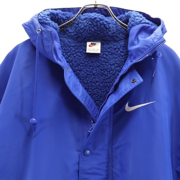 ♦︎白タグ　90s' NIKE ベンチコート♦︎ NIKE◇ベンチコート/90s/白タグ/M/ナイロン/BLK : セカンド