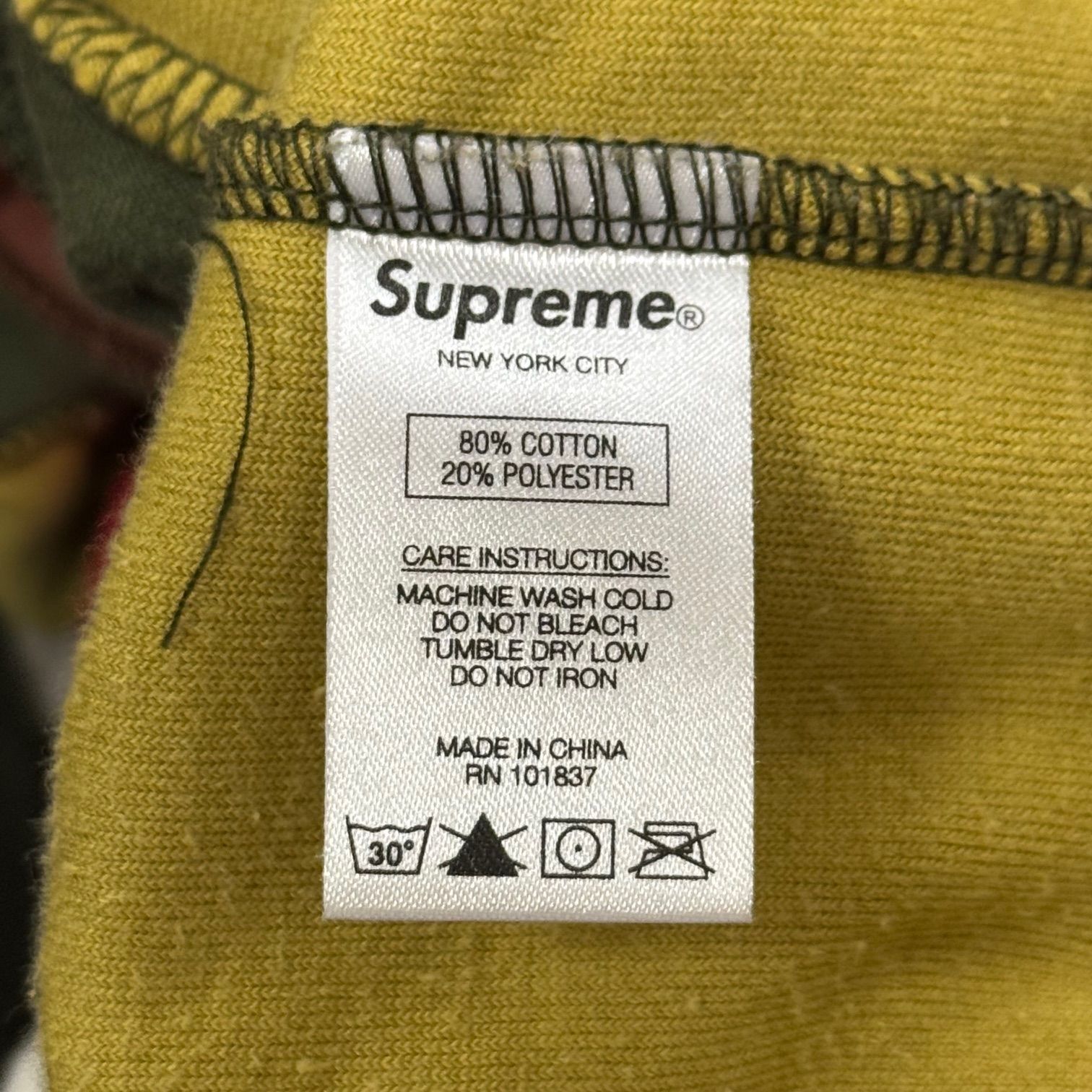 国内正規 参考上代16500円 Supreme 20AW Patchwork Velour L/S Polo