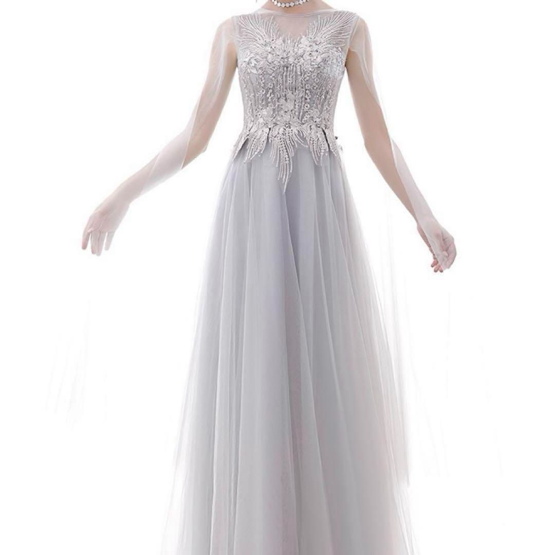レディースファッション お花のデザインがオシャレで美しい イブニングドレス .