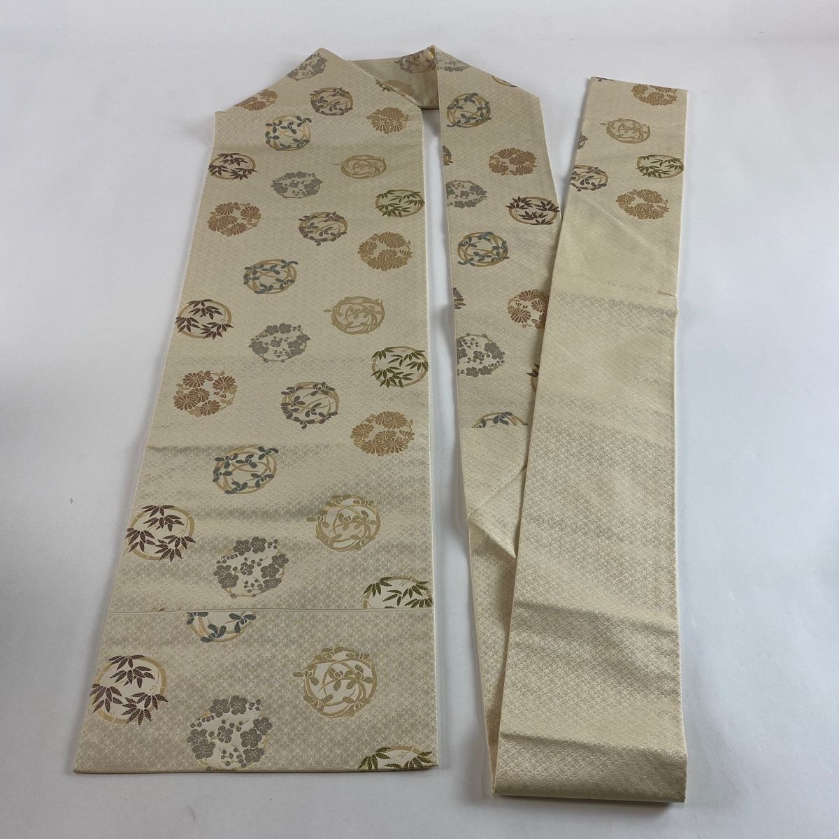 新古品】 袋帯 京都 西陣 河瀬満織物 フォーマル 正絹 金銀糸 新古品】 袋帯 京都 西陣 河瀬満織物 フォーマル 正絹 金銀糸