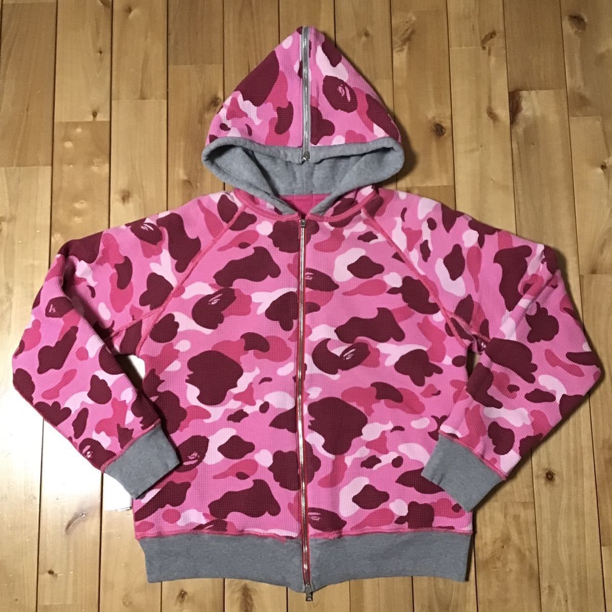 BAPE logo ジップ パーカー Sサイズ a bathing ape zip hoodie エイプ