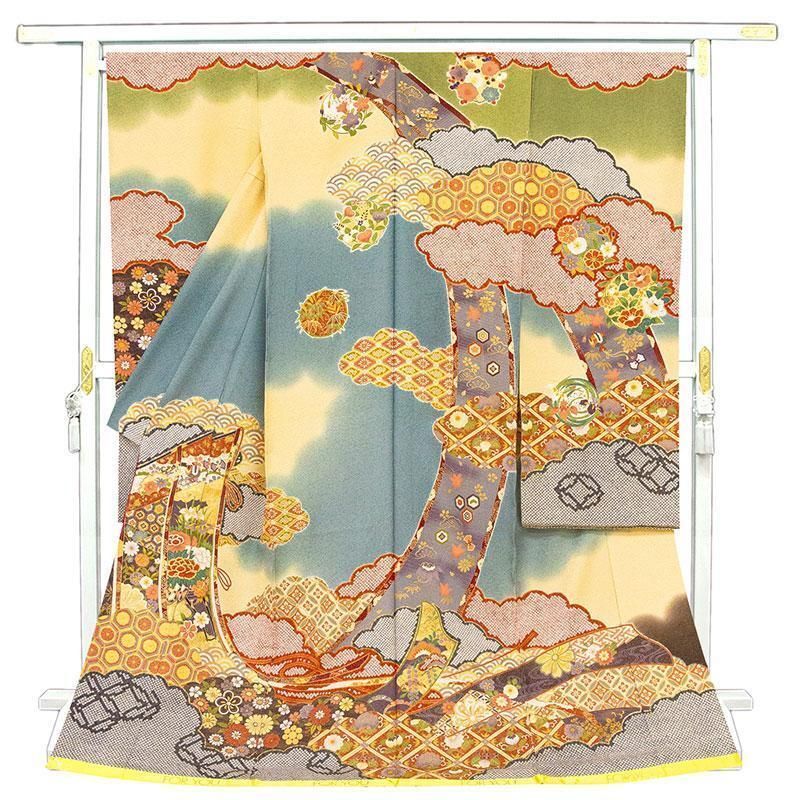 振袖 豪華 金彩 個性的 孔雀 椿 身丈170cm 振袖 豪華 金彩 個性的 孔雀 椿 身丈170cm