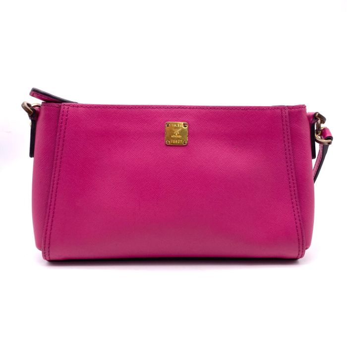 MCM エムシーエム ロゴ 2way レザー ハンド ショルダー バッグ eH07131A