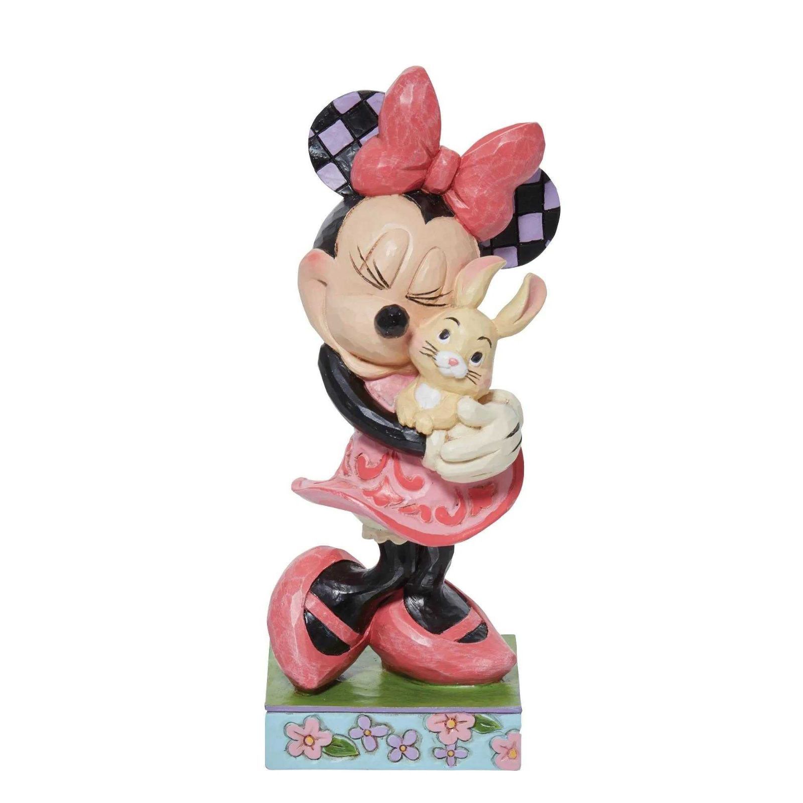 Enesco トラディショナル 春 ミニー抱え バニーフィギュア 高さ5.5インチ
