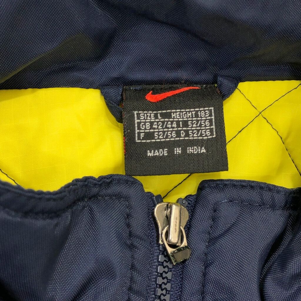 90年代 NIKE ナイキ 中綿 ナイロンジャケット スポーツ ネイビー