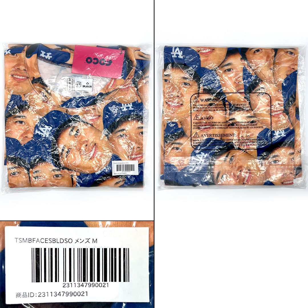 大谷翔平 ドジャース FOCO 顔だらけTシャツ サイズM MLB公式