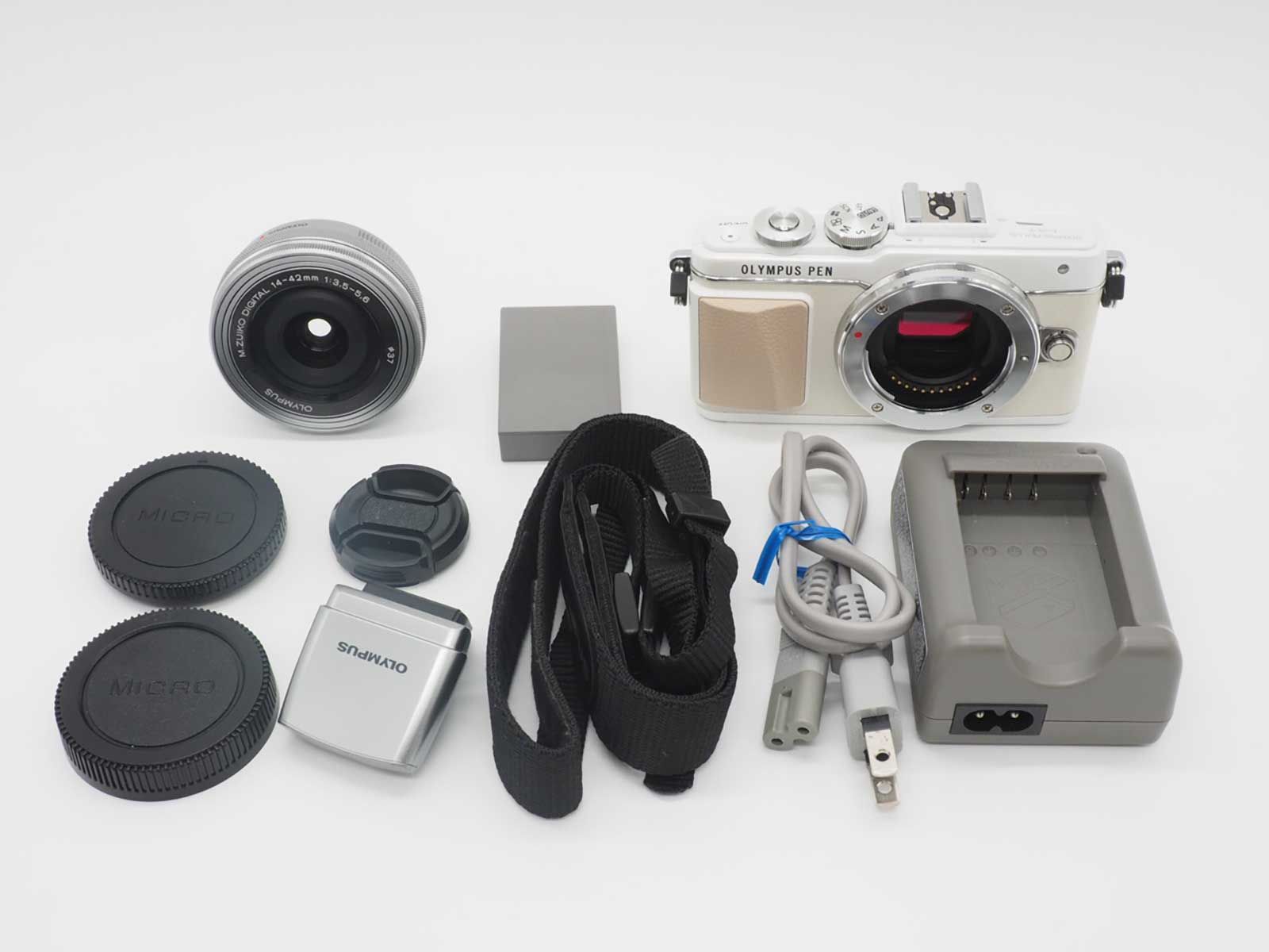 オリンパス Olympus Pen Lite E PL 7 16 0 MP White 14 42 mm Lens Kit Z 5572 A