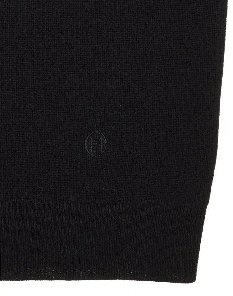 HAZZYS へジス レディース Vネック ウール ニット ベスト 黒 85 90