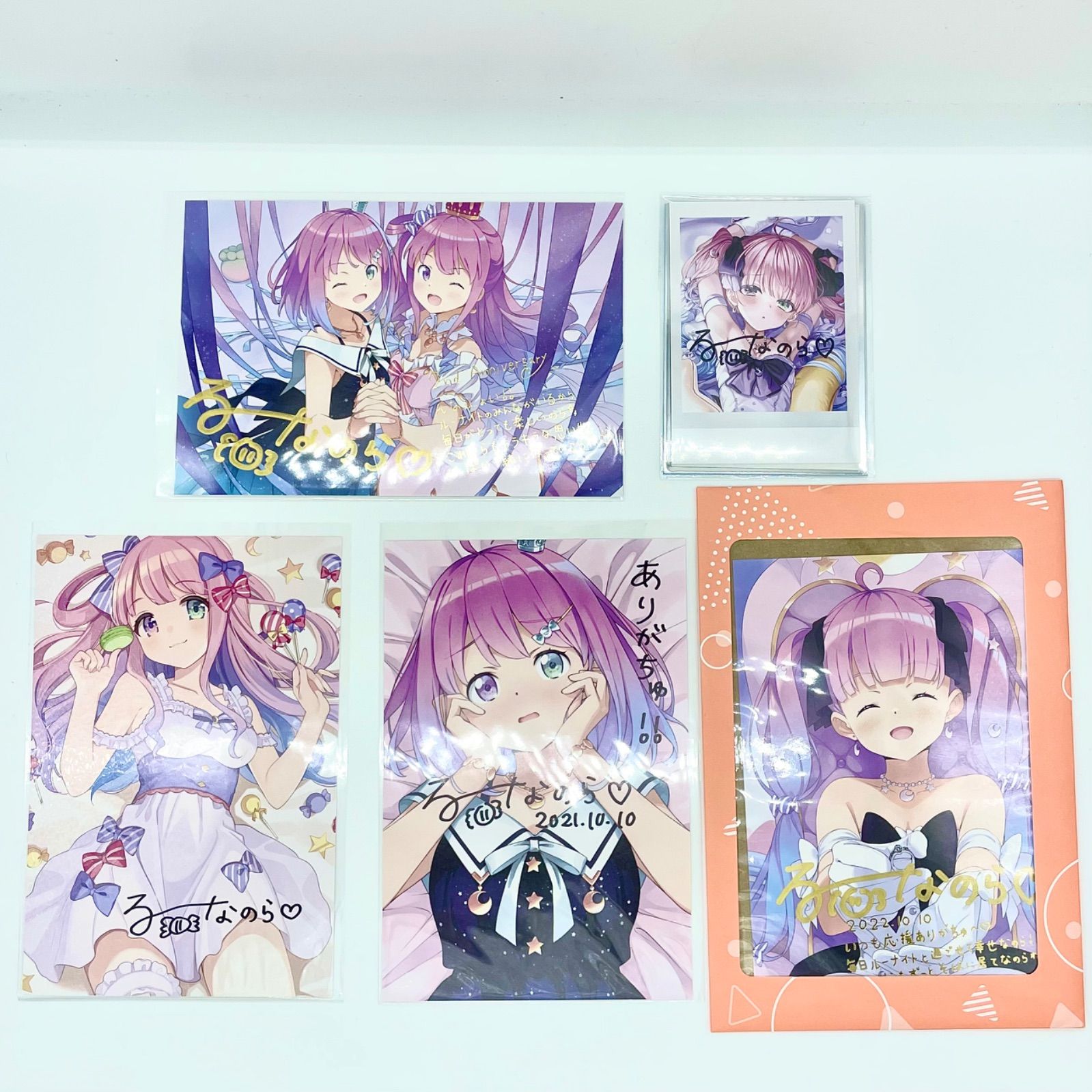 ホロライブ 姫森ルーナ 誕生日記念2021 直筆サイン入りポストカードフルセット 姫森ルーナ 2021誕生日記念 直筆サイン付きグッズ全部セット
