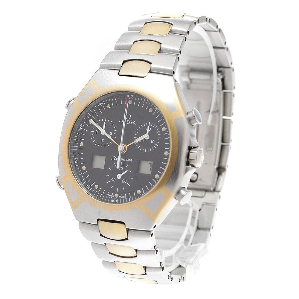 オメガ OMEGA シーマスター ポラリス クロノグラフ クォーツ メンズ