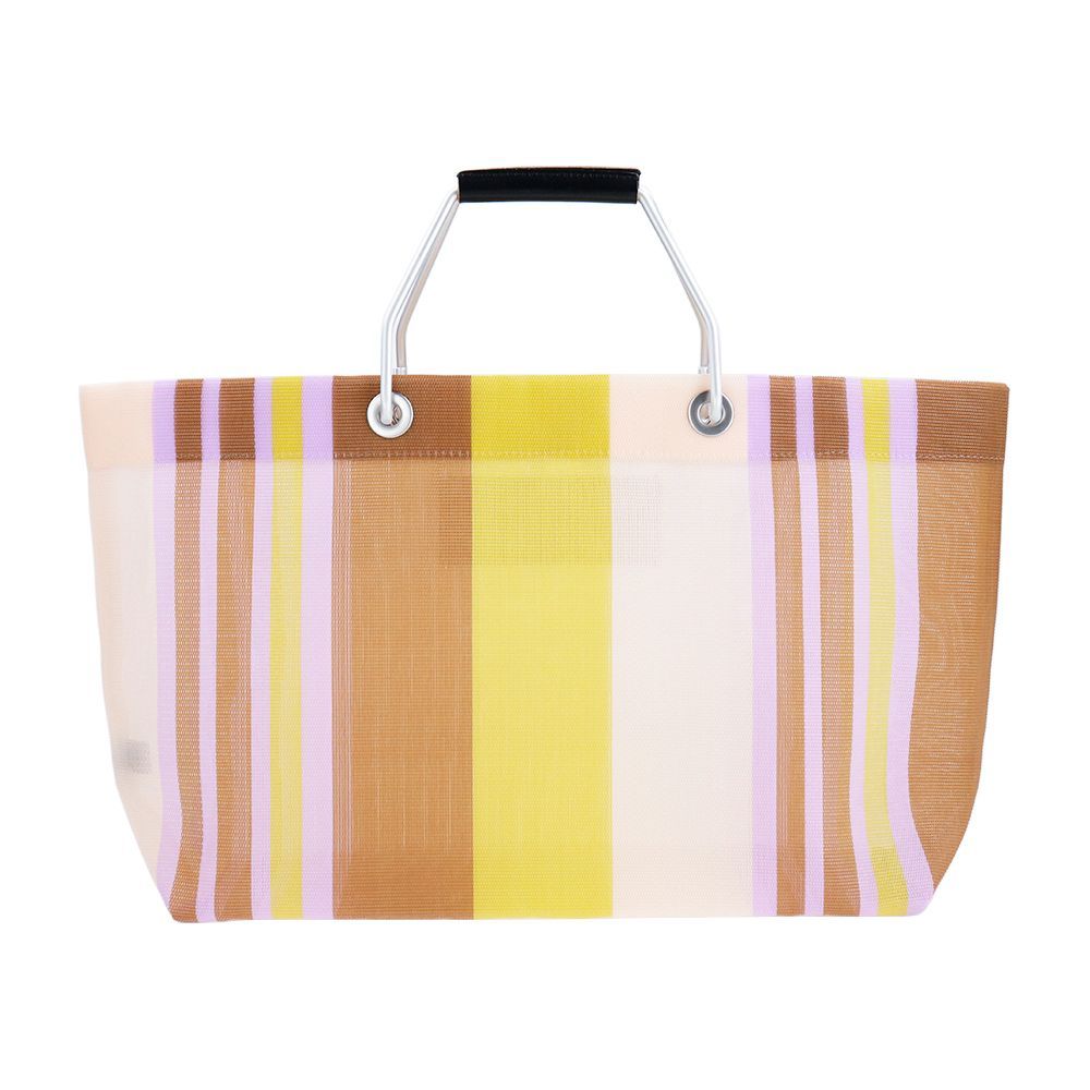 MARNI フラワーカフェ ストライプバッグ カゴバッグ マルニフラワー