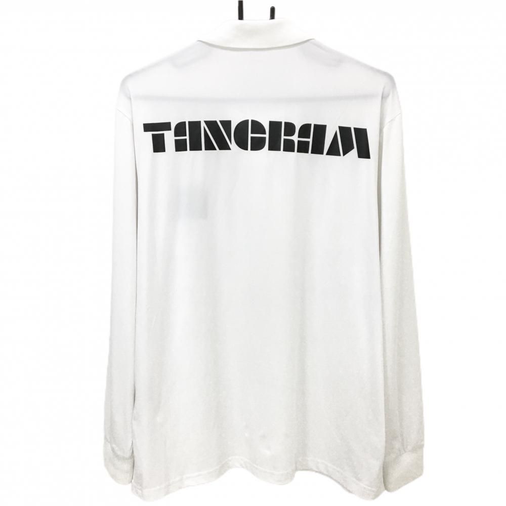 TANGRAM タングラム　モックネック　アーチロゴ　長袖シャツ　ゴルフ　白　S SWIPES / TANGRAM/タングラム 通販-正規取扱店/SWIPES-スワイプス
