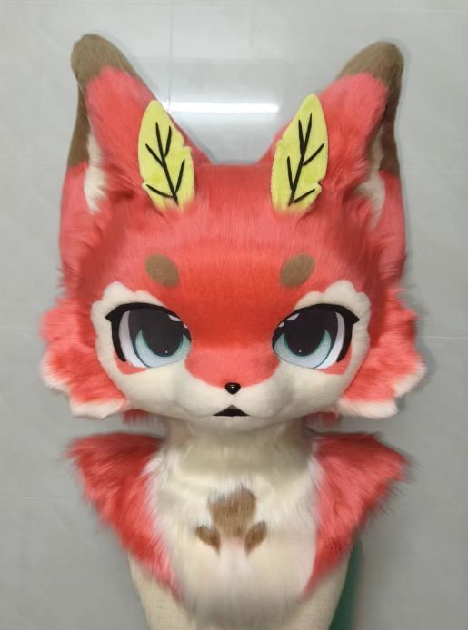 着ぐるみヘッド キツネ NO.367 ピンク 全頭ヘッド ケモノ ファースーツ ぬいぐるみ コスプレ コスチューム kigurumi 一点物