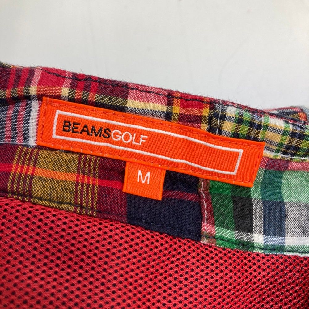 サイズ：M BEAMS GOLF ビームスゴルフ  裏メッシュ クロップドパンツ チェック柄 ネイビー系 [240101417649] ゴルフウェア メンズ ストスト サイズ：M BEAMS GOLF ビームスゴルフ 裏メッシュ クロップド