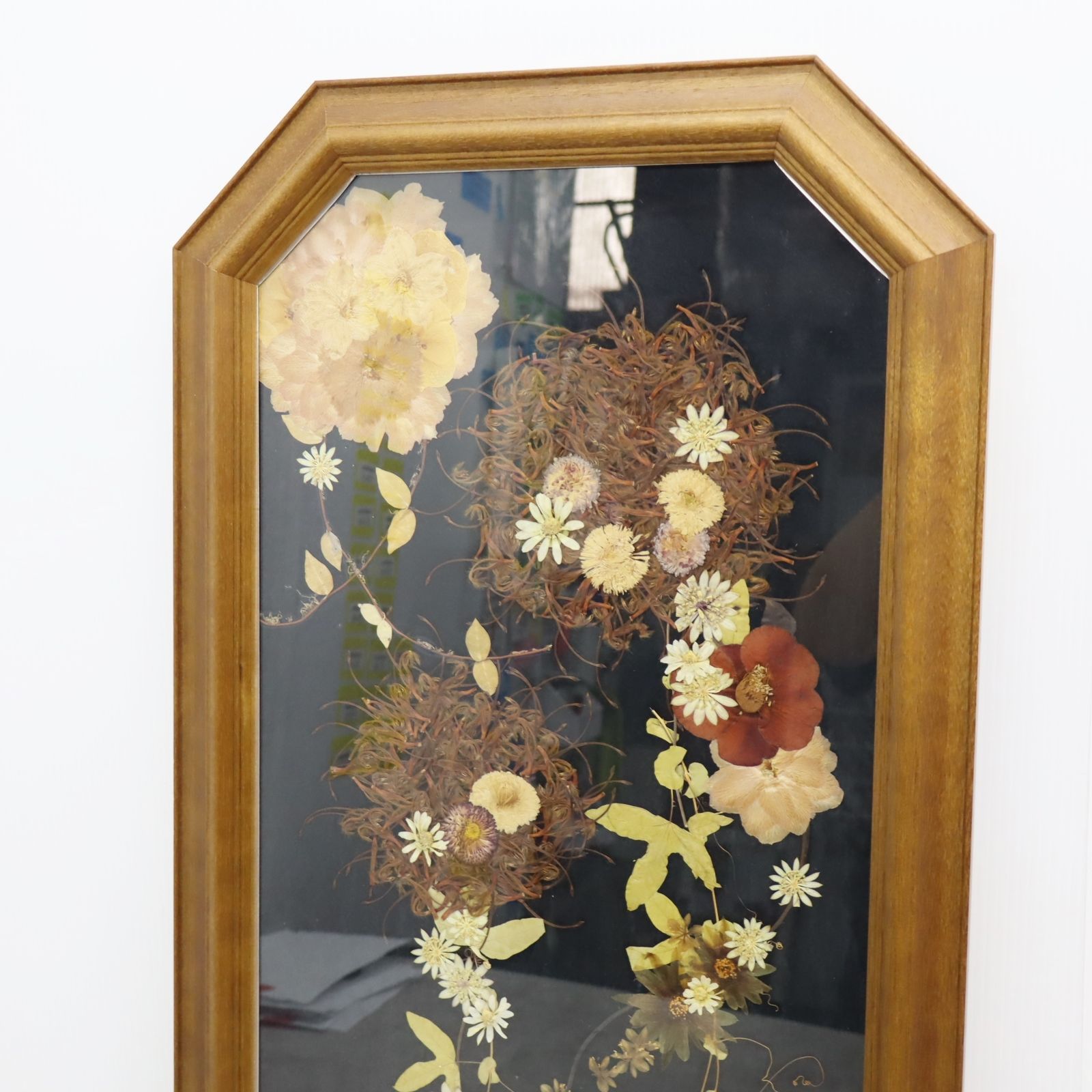 △インテリアに!!! 約67×37×3cm｜2面屏風 押し花 ｜ アート