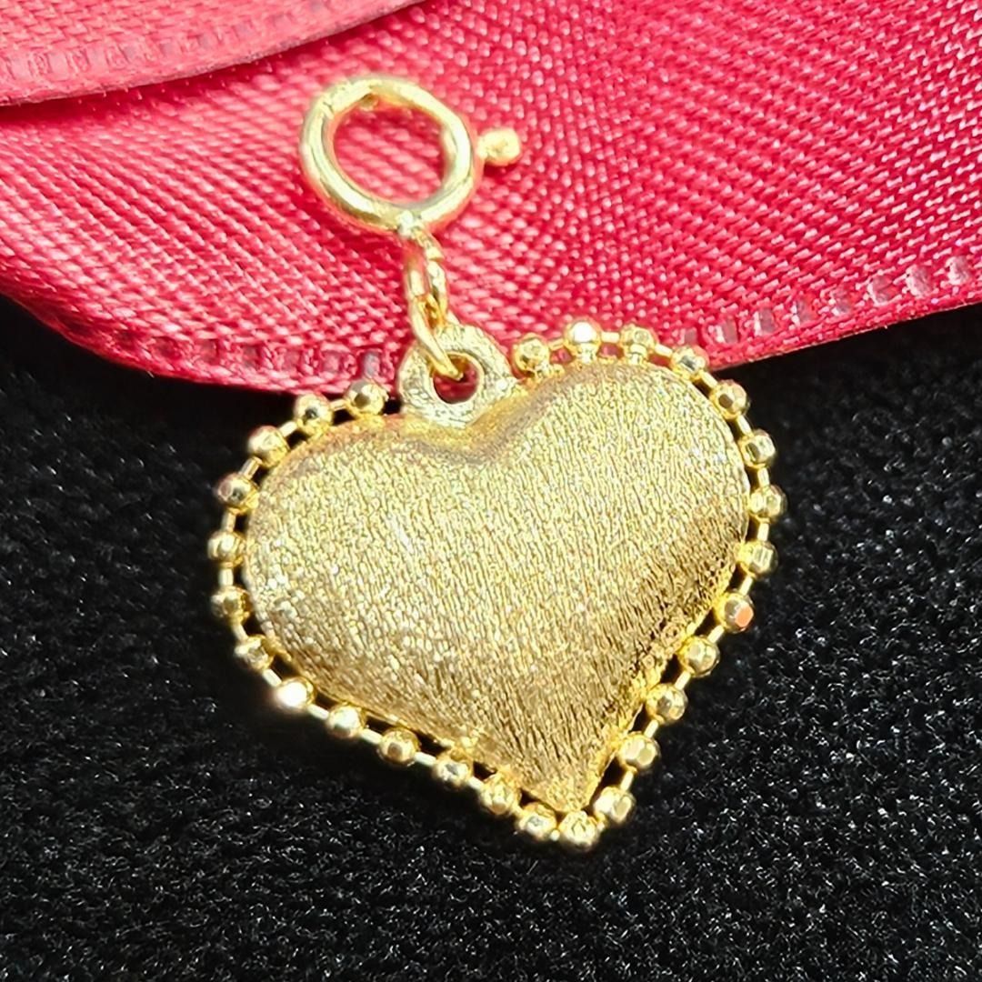 上品リッチな輝き！18金 K18 YG ハート ペンダント トップ 上品リッチな輝き！18金 K18 YG ハート ペンダント トップ