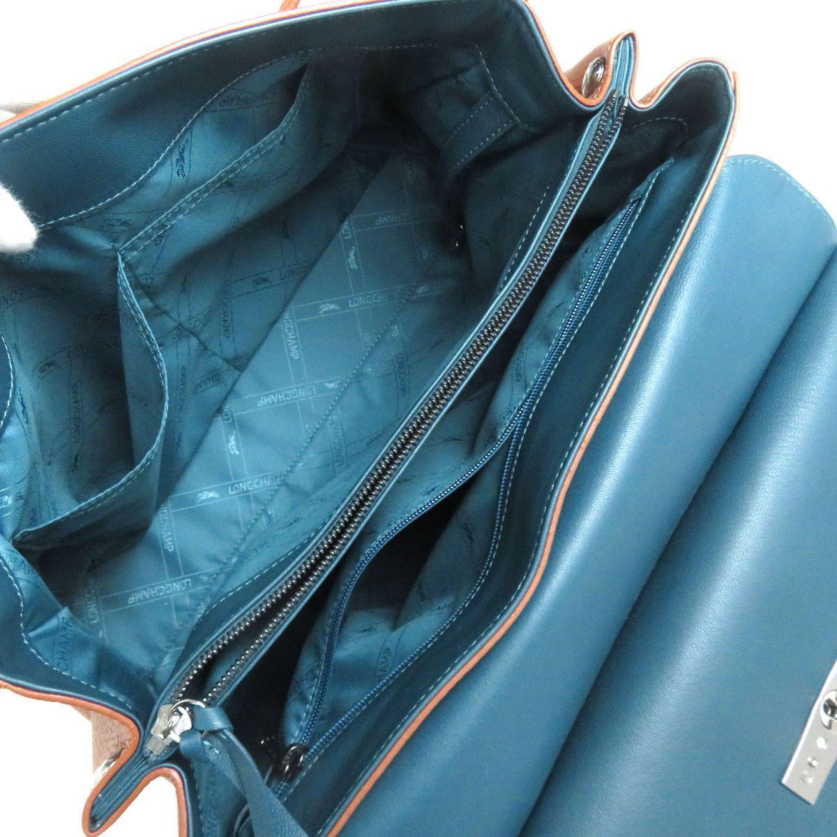 【極美品】LONGCHAMP ロンシャン リネン レザー トートバッグ 大容量 極美品】LONGCHAMP ロンシャン リネン レザー トートバッグ 大