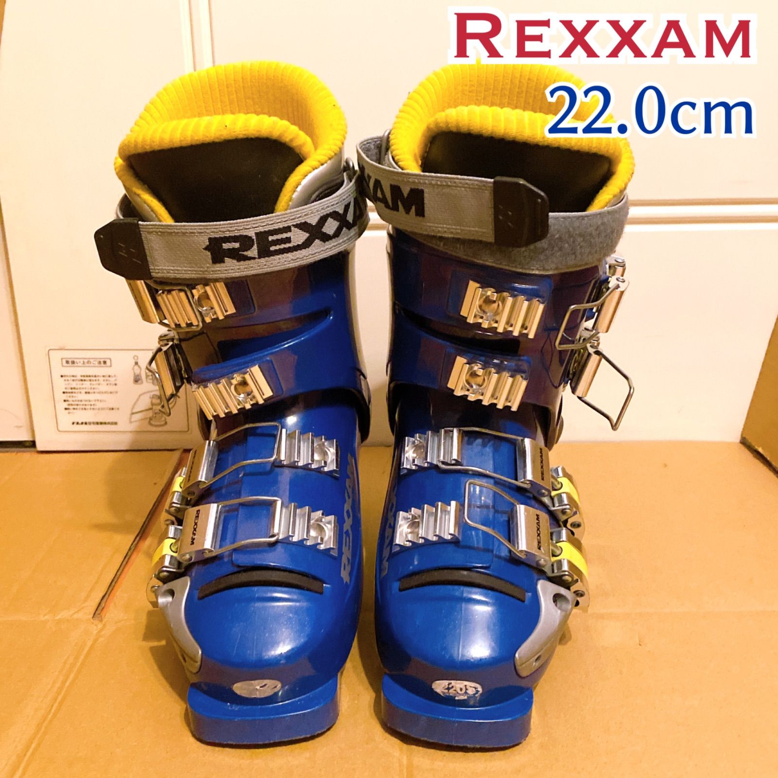 rexxamレクザム☆スキーブーツ☆22cm☆レーサーブーツ☆ブルー青