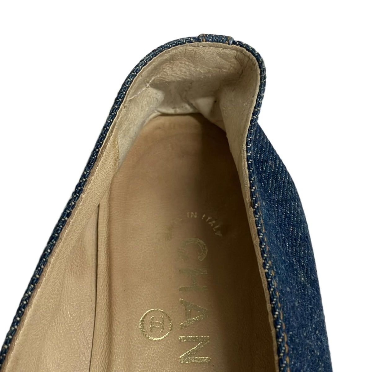 CHANEL シャネル　ココマーク　フラットシューズ　ローヒール　パンプス　37 シャネル パンプス フラットシューズ ココマーク レディース