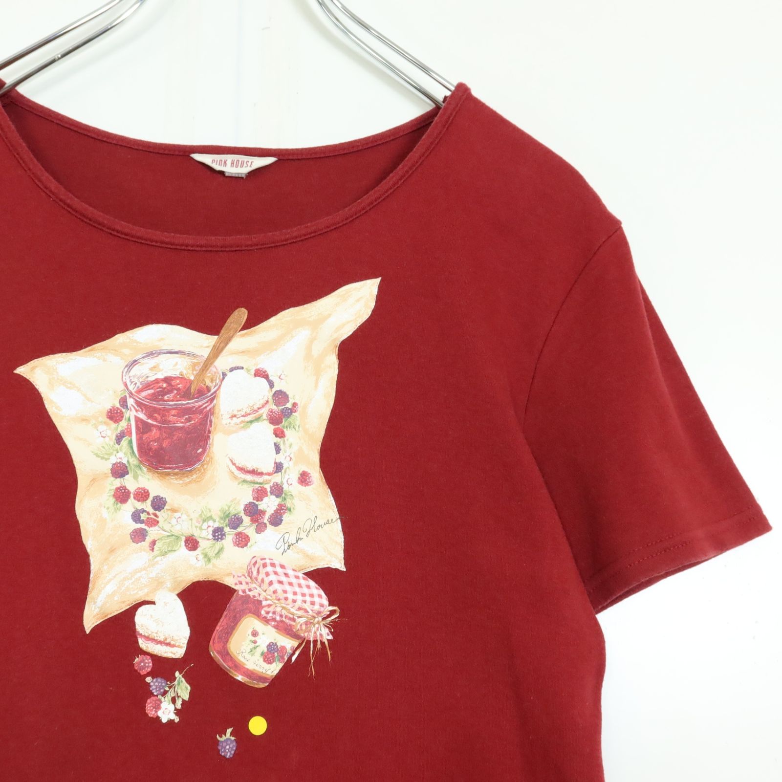ピンクハウス☆半袖カットソー Tシャツ 大きいサイズL 赤系