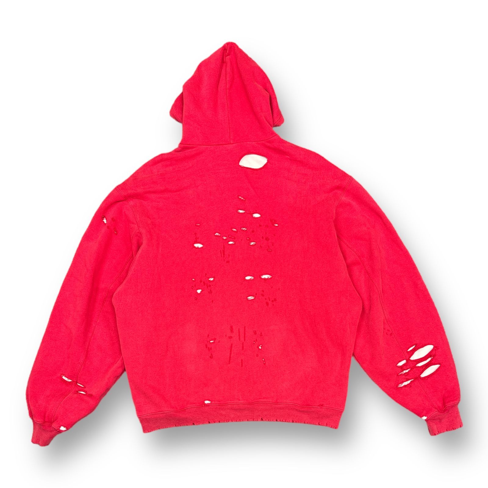 バレンシアガ　デストロイ　パーカー BALENCIAGA バレンシアガ デストロイ加工 ロゴ フーディー