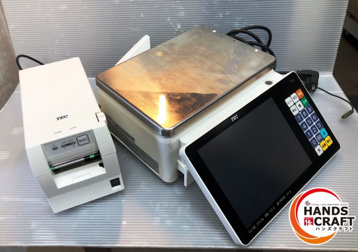 ジャンク扱い 現状品 TEC SL-6300-R 対面料金計り 電気抵抗線式 2019年製 対面モニタの接続部分が壊れています