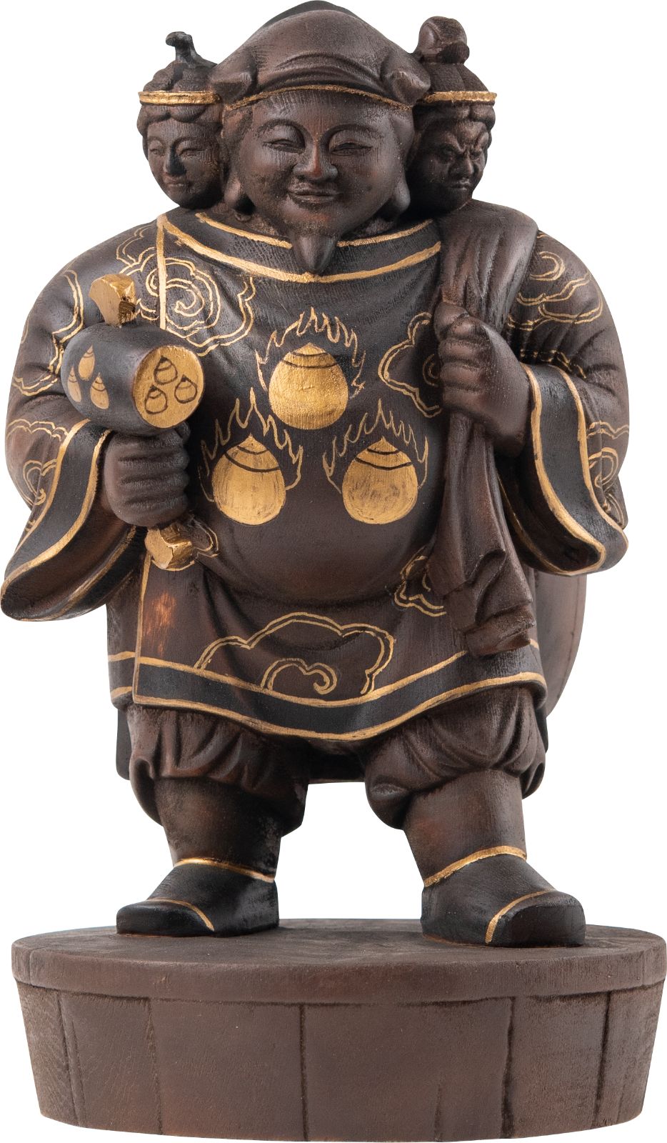 織田信長公祈願 三面大黒尊天 中サイズ ≫開運仏像 三重の四天王寺に伝わる堂々たる三面大黒天像 織田信長公も祈願したと伝わる稀有な仏像を所蔵寺院公認で復刻 開眼供養もされています