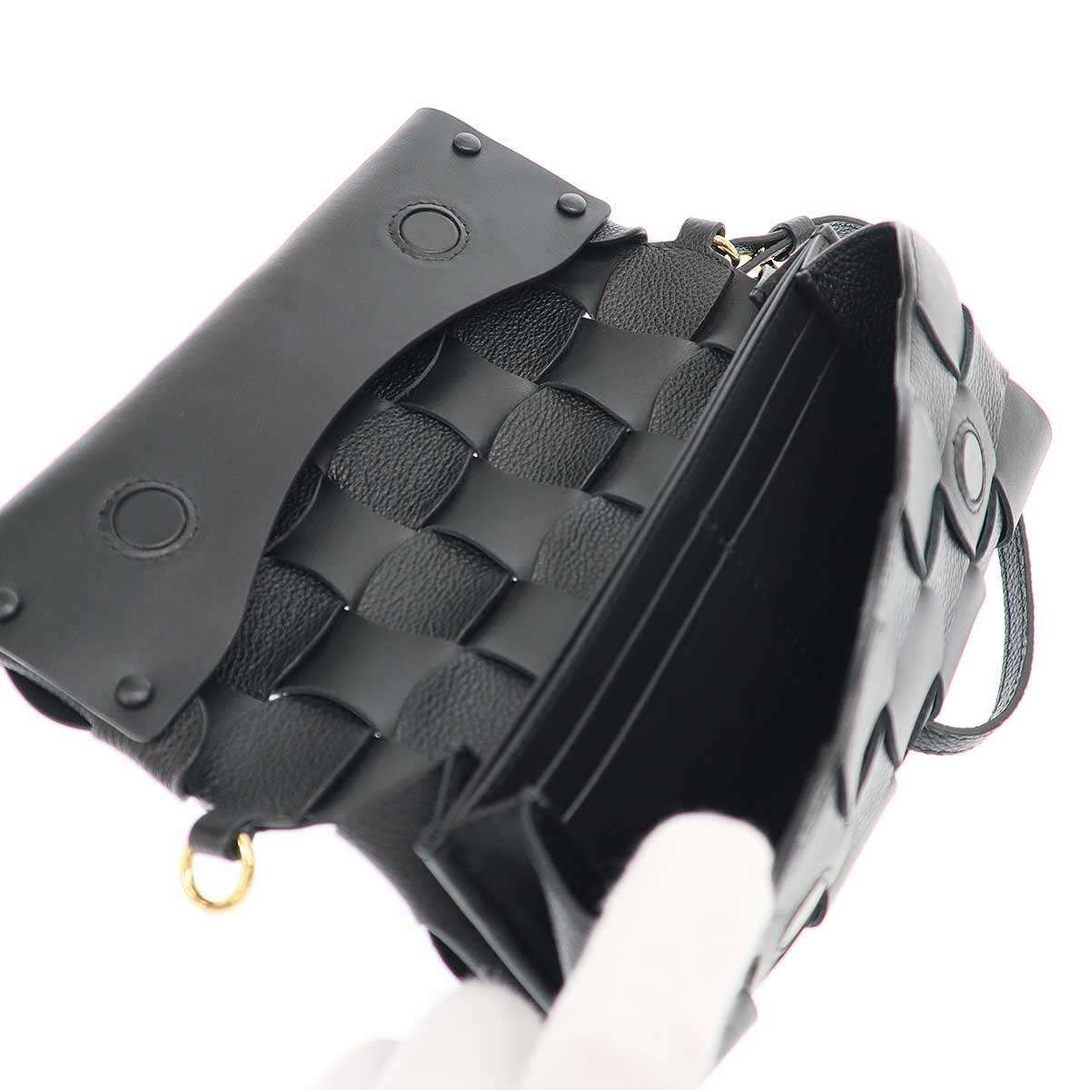 POLÈNE ポレーヌ　レザーベルトバッグ　長財布　ブラック POLENE ポレーヌ Neiti 3WAYレザーウォレットバッグ ブラック