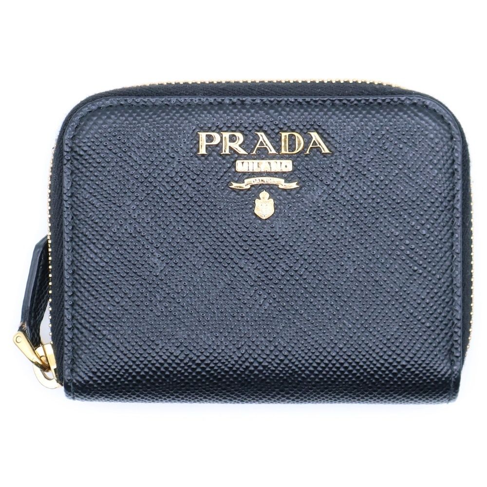 PRADA プラダ コインケース 財布 ウォレット レザー サフィアーノ レター PRADA (プラダ) ロゴ コインケース ウォレット 財布 ブラック