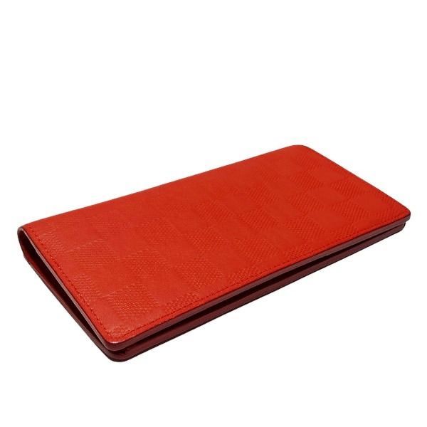 ルイヴィトン Louis Vuitton ダミエアンフィニ ポルトフォイユ ブラザ N 63011 2つ折り財布 長財布 レディース