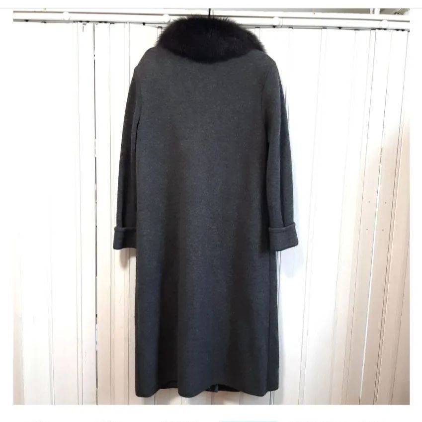 美品☆Leilian】レリアン カシミヤ100% レディースロングコート size9