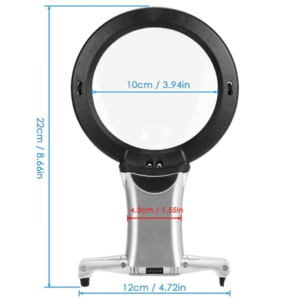 手持ちルーペ 拡大鏡 スタンド LEDライト 眼鏡のまま 2倍・6倍 虫眼鏡 - メルカリShops