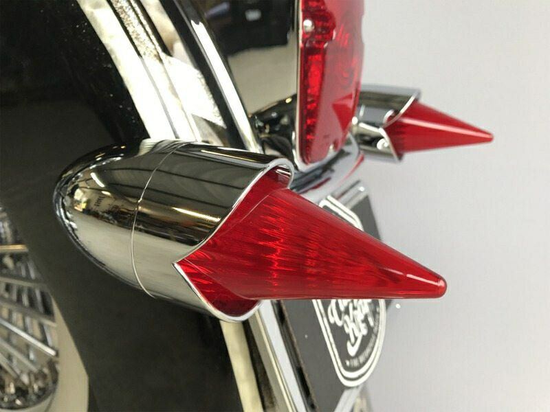 AFTERBURNER ウィンカーベゼル＆レンズ クローム|レッド|2000〜25年ブレットウインカー