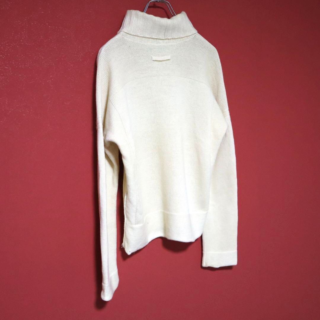 Jean Paul Gaultier HOMME 裾レザー切替 ハイネックニット Jean Paul Gaultier HOMME 裾レザー切替 ハイネックニット