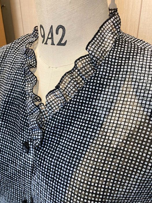 首フリルカーディガン