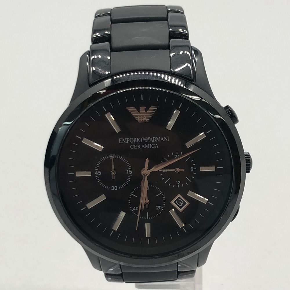 04w0102∞ EMPORIO ARMANI エンポリオアルマーニ セラミカ 腕時計 